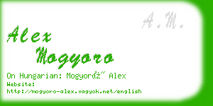 alex mogyoro business card